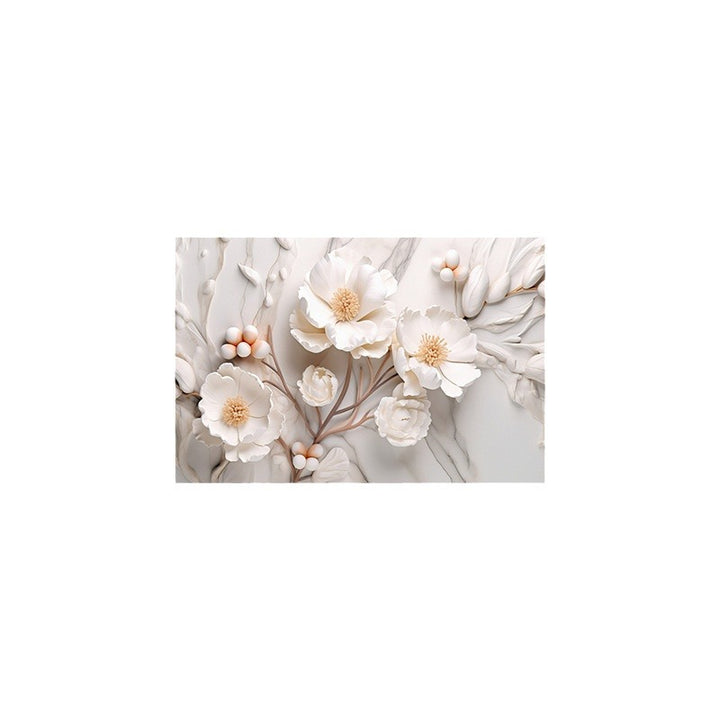 Textured Floral Design Bath Mat Kalsten
