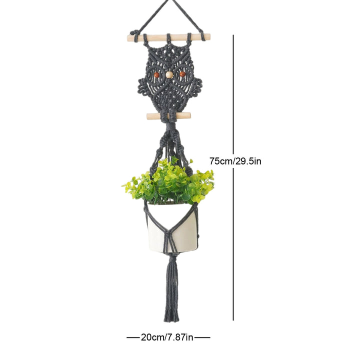 Decorative Macrame Owl Planter Kalsten