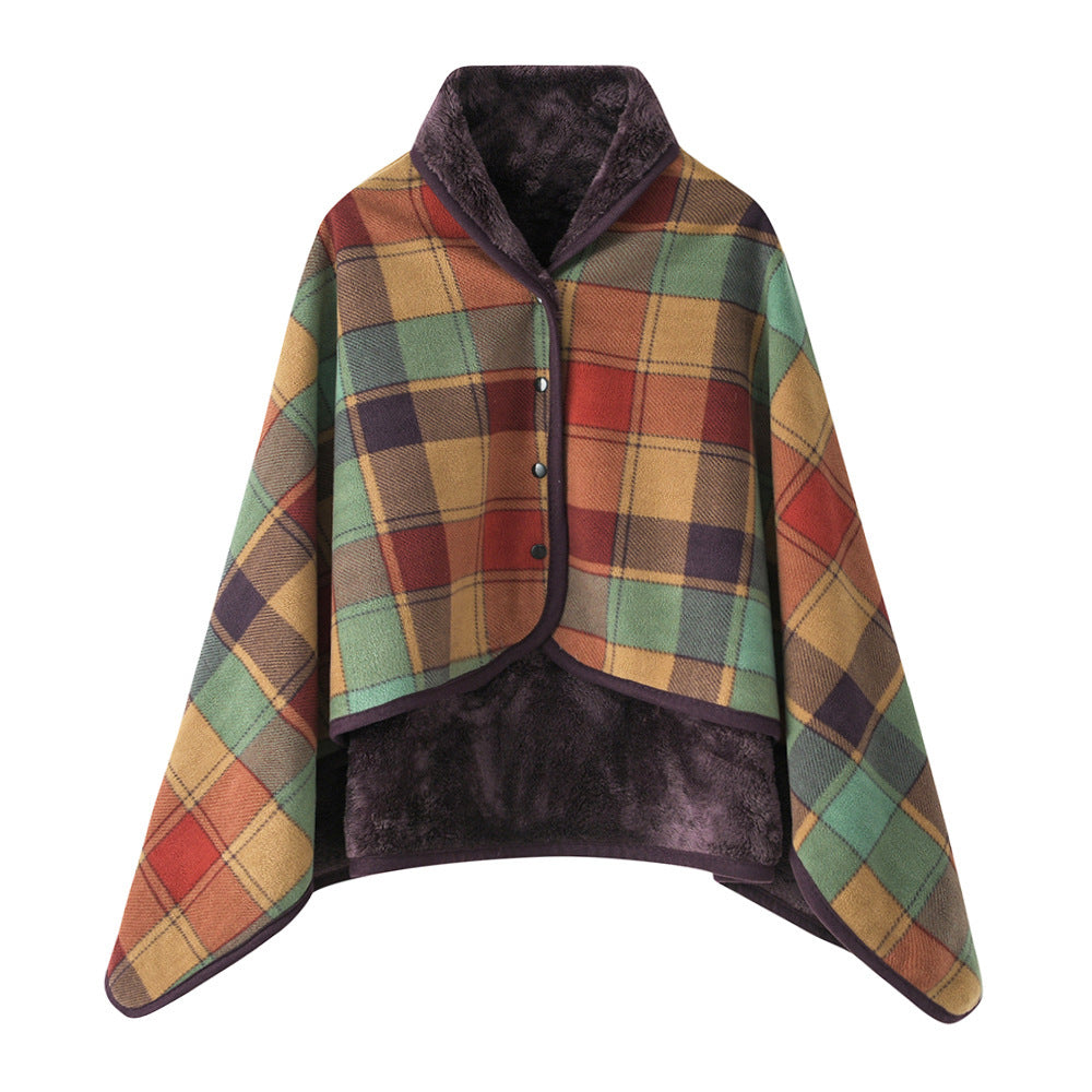Women Cozy Blanket Poncho Kalsten