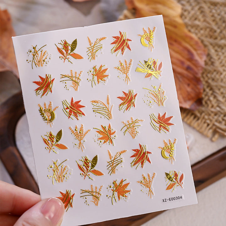 Autumn Leaf Nail Art Stickers