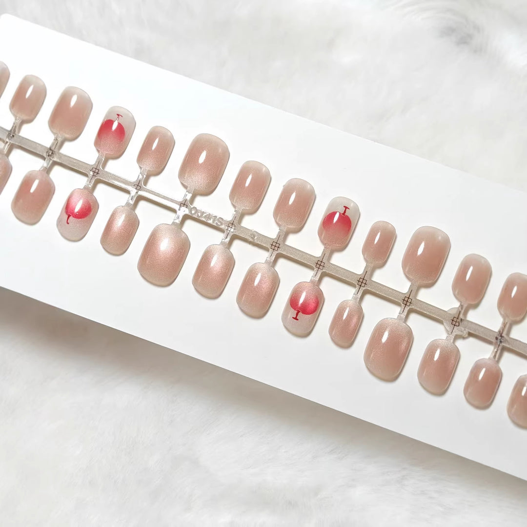 Elegant artificial nails with glitter and cocktail design Kalsten