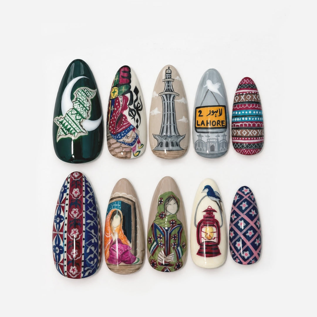 Artificial Nail Collection with Cultural Designs Kalsten