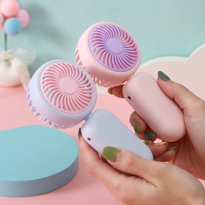 Women's Portable Handheld Fan with USB Charging Function and Adjustable Tilt Angle Kalsten