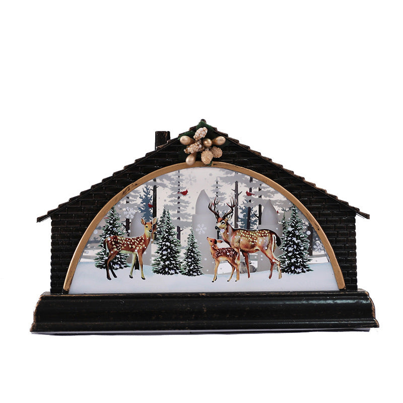 Decorative Lighted Christmas Village Scene