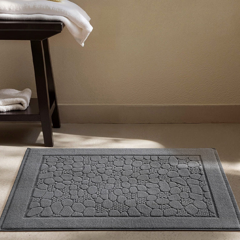 Plush Textured Bathroom Mat Kalsten