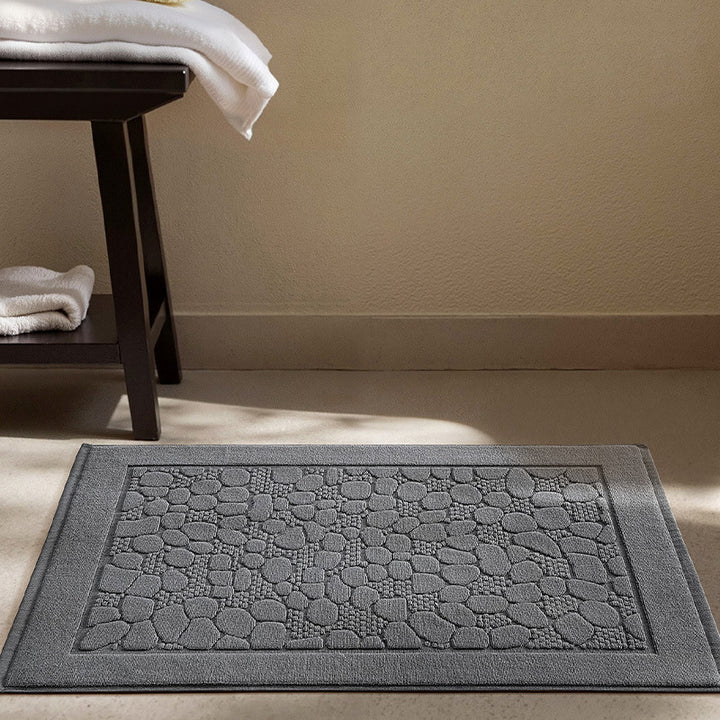 Soft Textured Round Bath Mat Kalsten