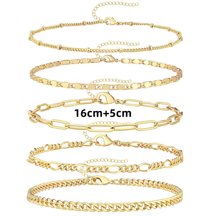 Adjustable Multi-Style Anklet Set Kalsten