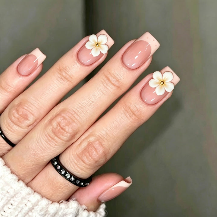 Artificial nails with 3D flower design Kalsten