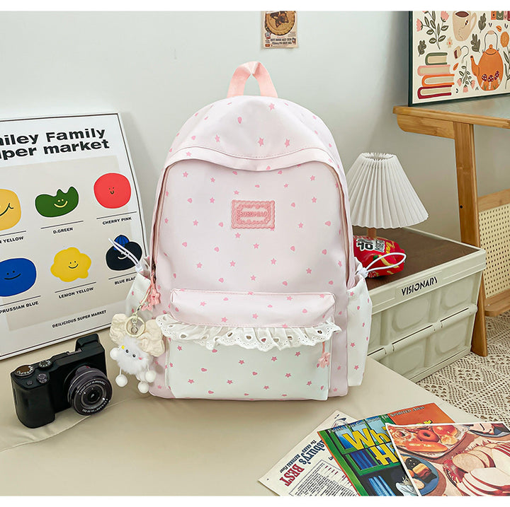 Cute Star Print Lightweight Backpack Kalsten