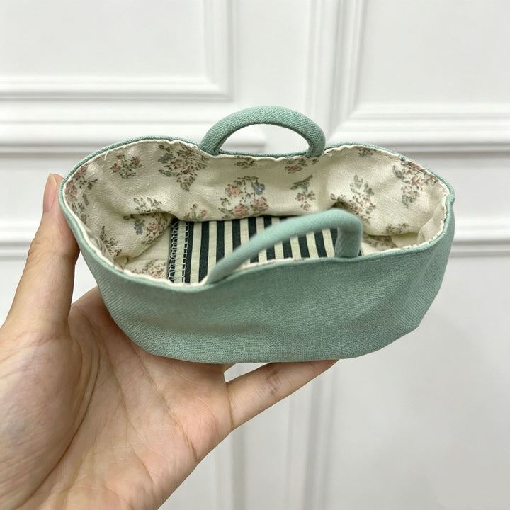 Miniature Linen Mouse Comforter Plush Keyring
