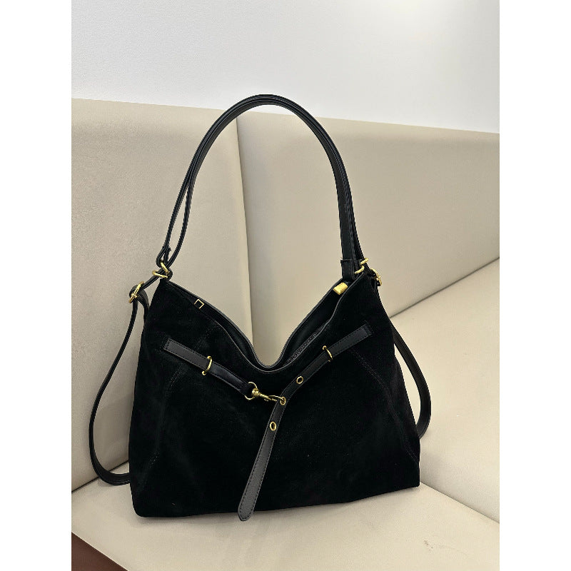 Luxurious Suede Handheld Tote Kalsten