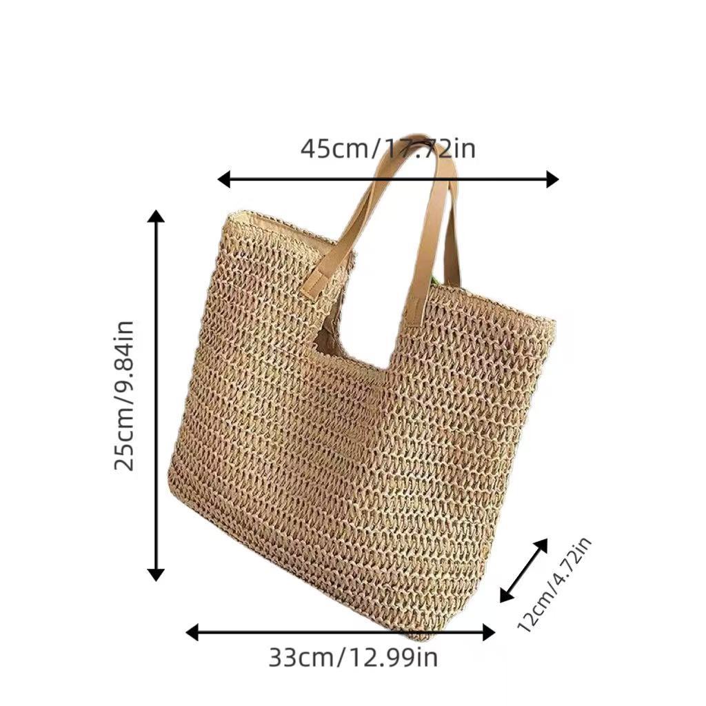 Spacious straw beach bag Kalsten