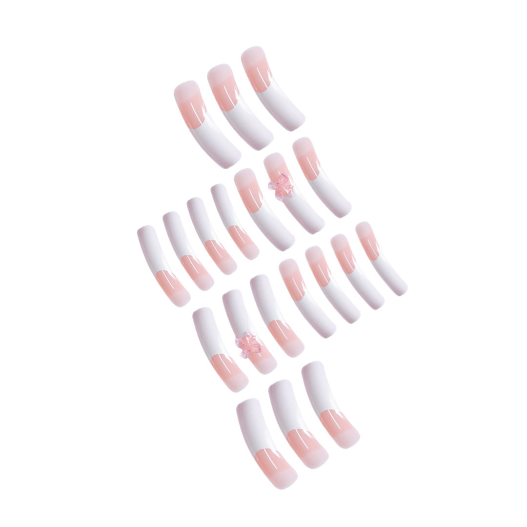Elegant French Tip Acrylic Nail Enhancements Kalsten
