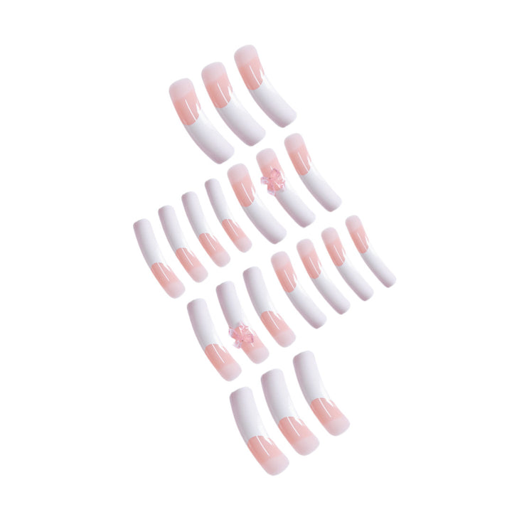 Elegant French Tip Acrylic Nail Enhancements Kalsten