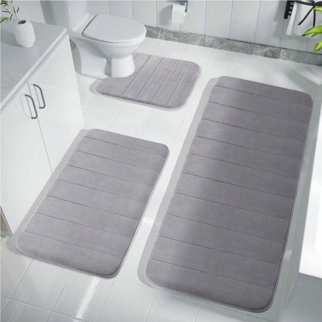 Non-Slip Bathroom Mat Set for Home Use