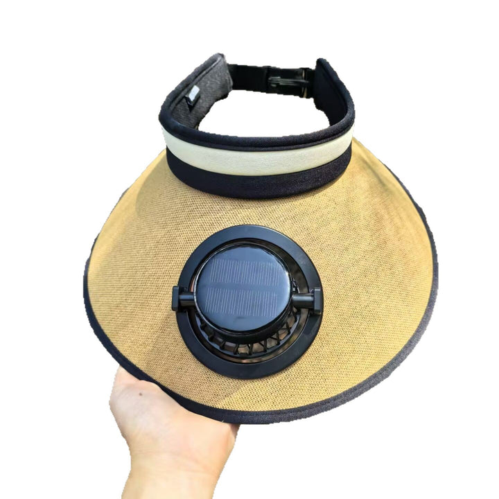 Sun protection visor with solar powered fan Kalsten