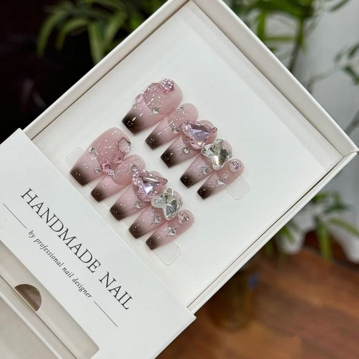 Artistic Handmade Press-On Nails Set