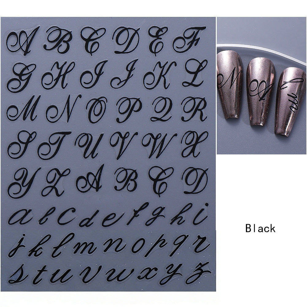 Elegant Calligraphy Nail Art Stencil Set