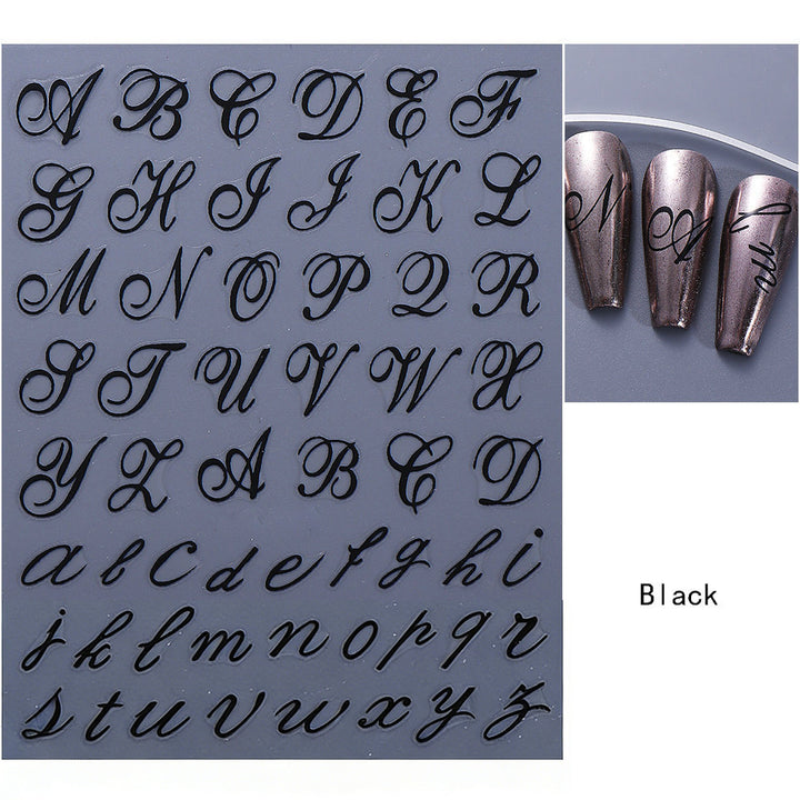 Elegant Calligraphy Nail Art Stencil Set