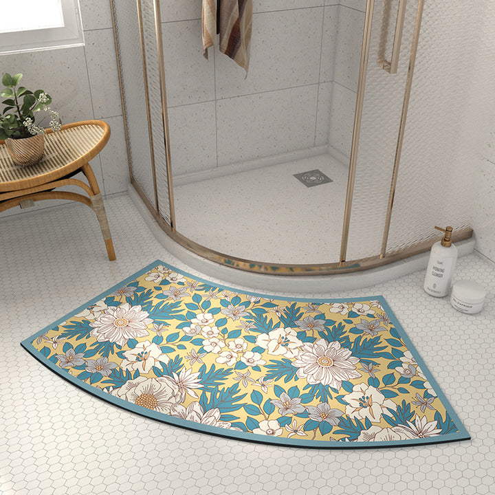 Artistic Floral Shower Mat