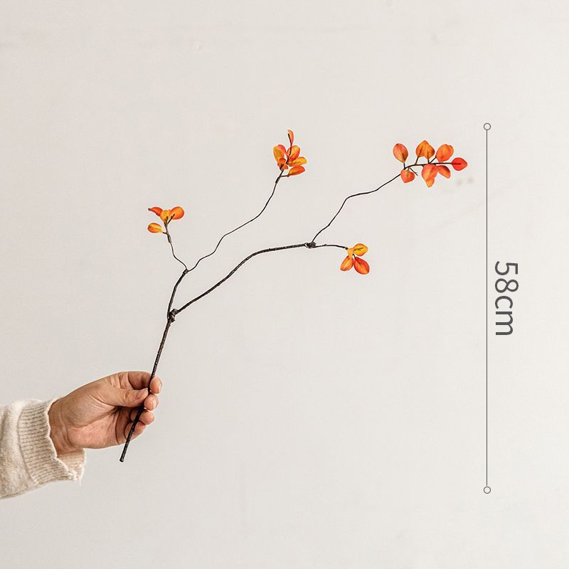 Realistic Artificial Branch with Floral Accents