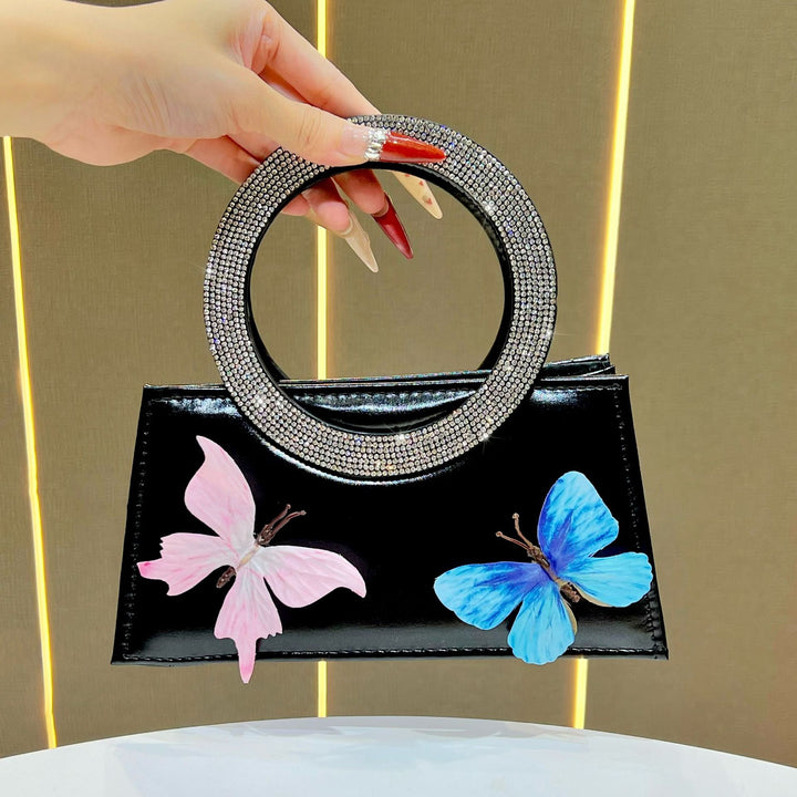 Artistic Butterfly Embellished Handbag