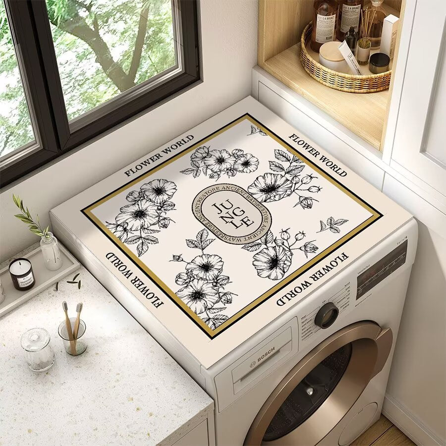 Decorative Floral Laundry Counter Mat Kalsten