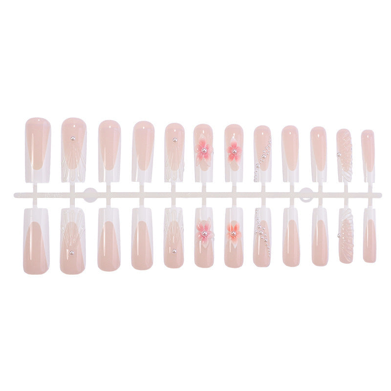 Art nail set with exquisite flower and glitter accents Kalsten