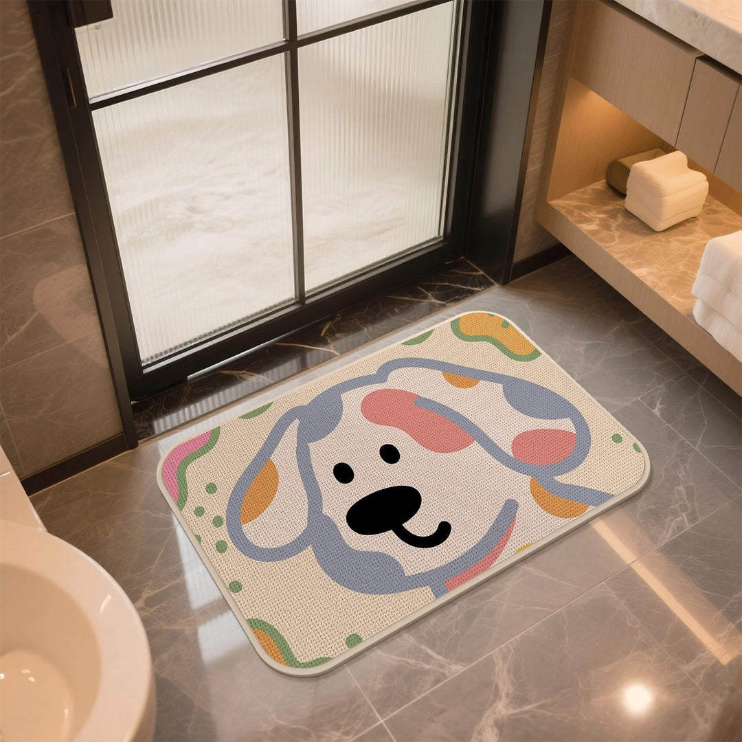 Charming Dog-Themed Bath Mat Kalsten