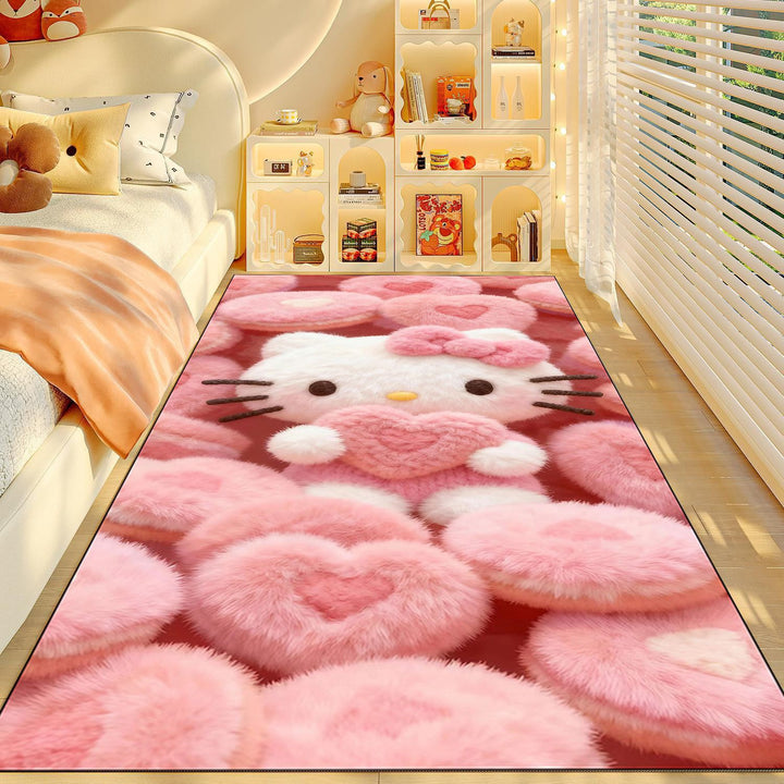 Plush Hello Kitty-Themed Area Rug