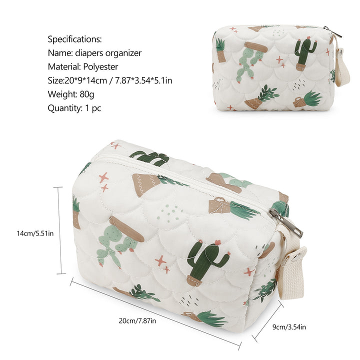 Stylish cosmetic bag with trendy plant motifs Kalsten