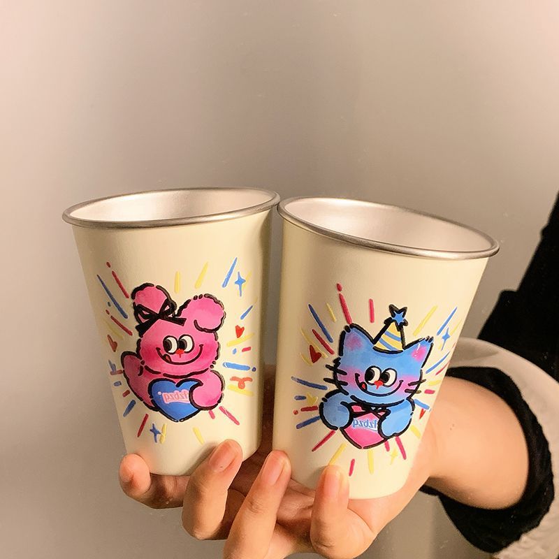 Creative drinking glass with funny cat motif Kalsten