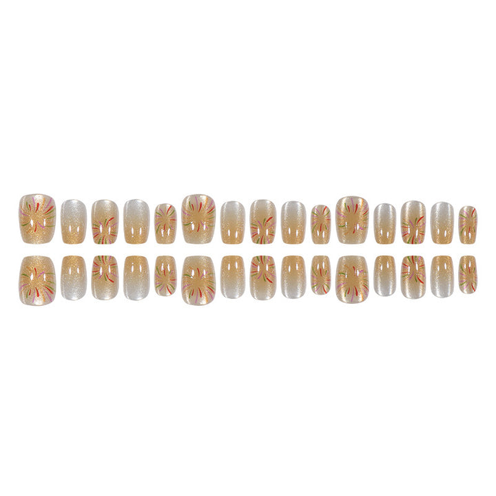 Artistic Summer-Inspired Press-On Nails Kalsten