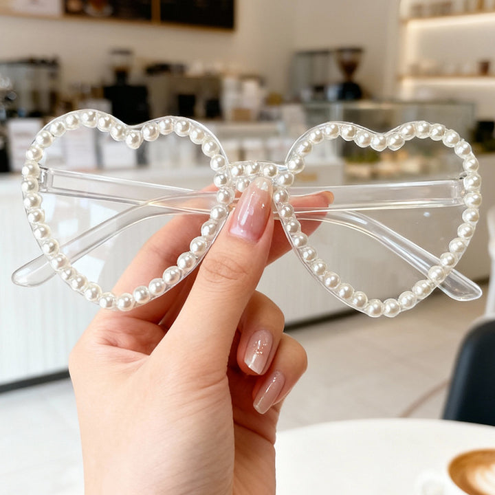 Heart-Shaped Pearl-Accent Sunglasses Kalsten