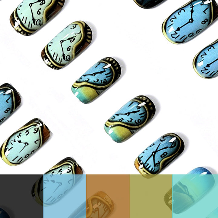 Artistic Clock Design Nail Art Kalsten
