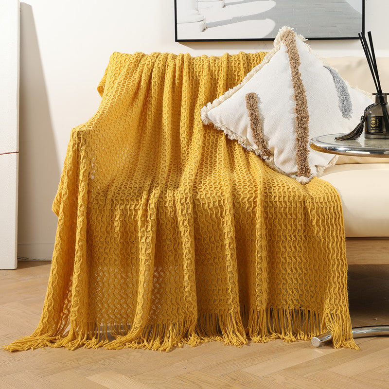 Cozy Knitted Throw Blanket Kalsten