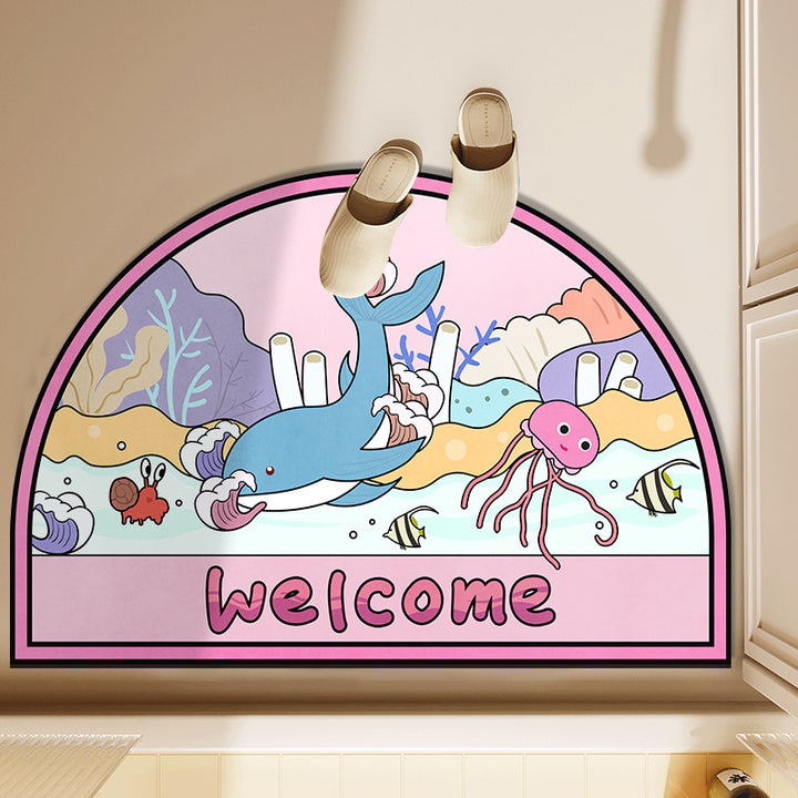 Playful Animal-Themed Decorative Bath Mat
