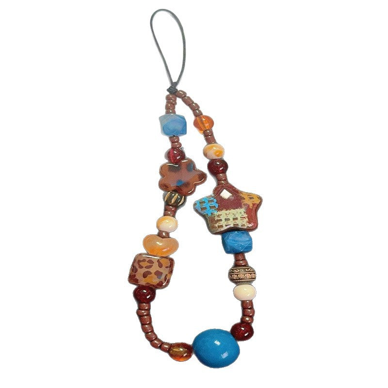 Decorative Beaded Charm Keychain Kalsten