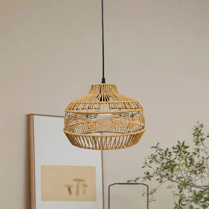 Handwoven Rattan Pendant Light