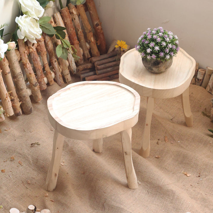 Elegant wood side table Kalsten