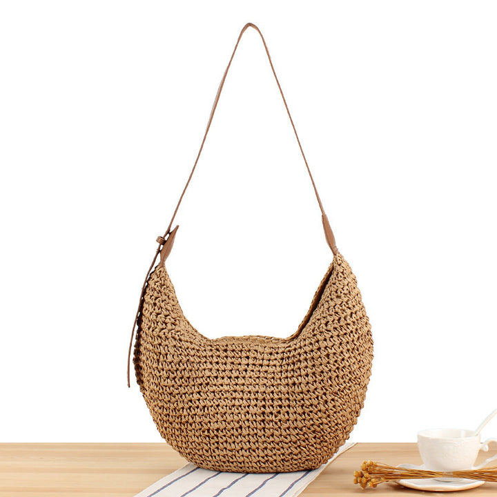Handcrafted macrame bag with elegant leather accent Kalsten