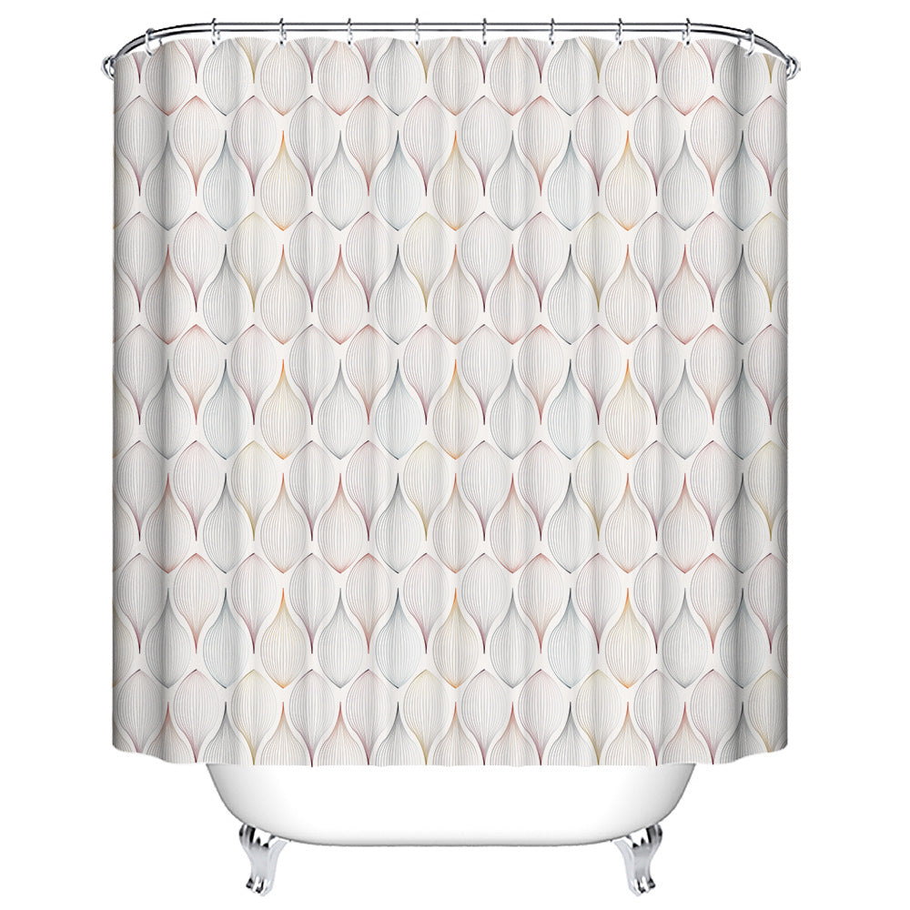 Modern Leaf Textured Shower Curtain Kalsten