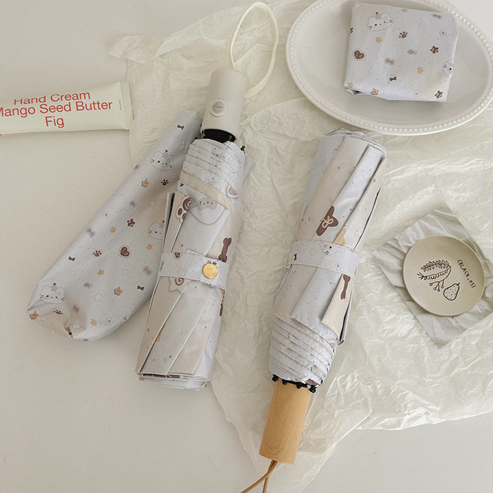 Women's Compact Umbrella with Charming Animal Design Kalsten
