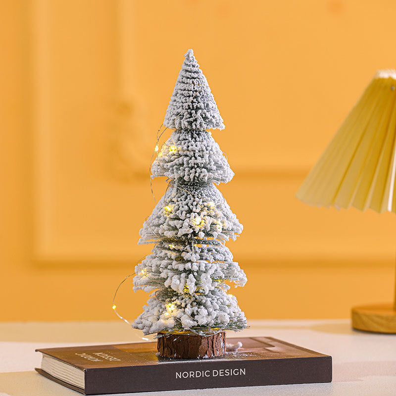 Illuminated Mini Frosted Christmas Tree Decoration Kalsten