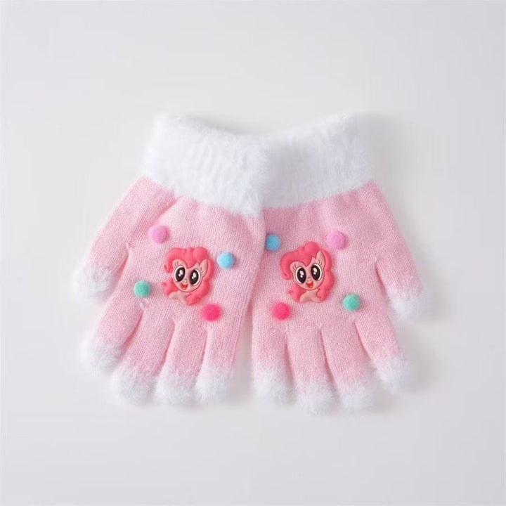 Children's Playful Cartoon-Themed Fingerless Gloves Kalsten