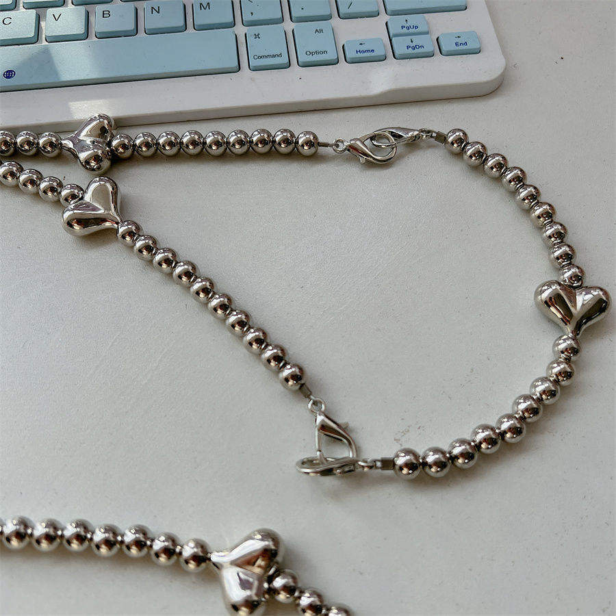 Stylish Heart-Accent Beaded Eyewear Chain Kalsten