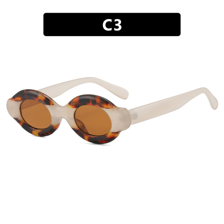 Women's sunglasses in trendy retro design with oval lenses Kalsten