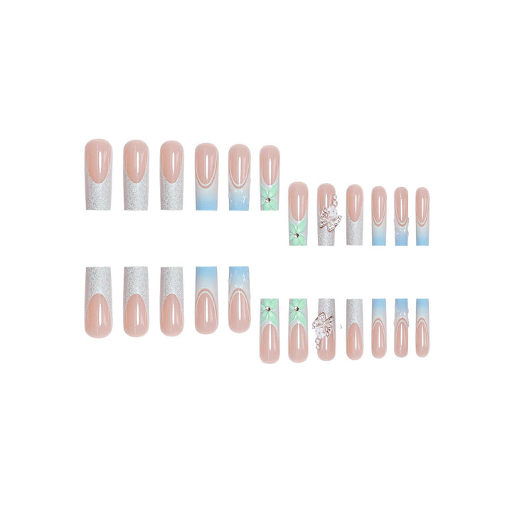 Elegant Floral Acrylic Nail Extensions Kalsten