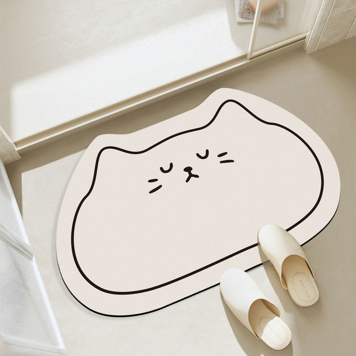 Fun Cat-Shaped Decorative Bath Mat