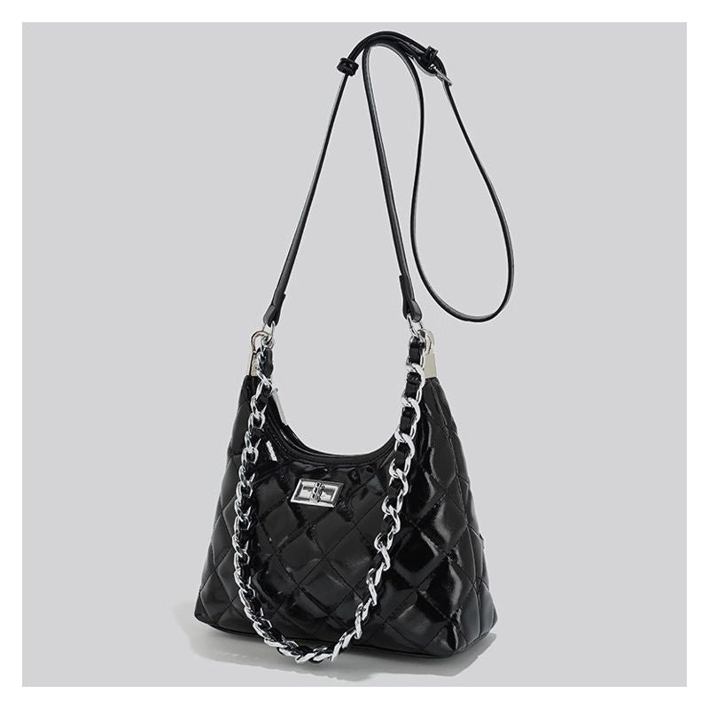 Quilted Chain-Handled Shoulder Bag Kalsten